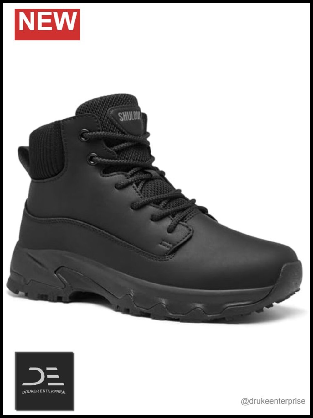 Non Slip Work Boots Women Slip Resistant Waterproof Faux Leather Ankle Boots